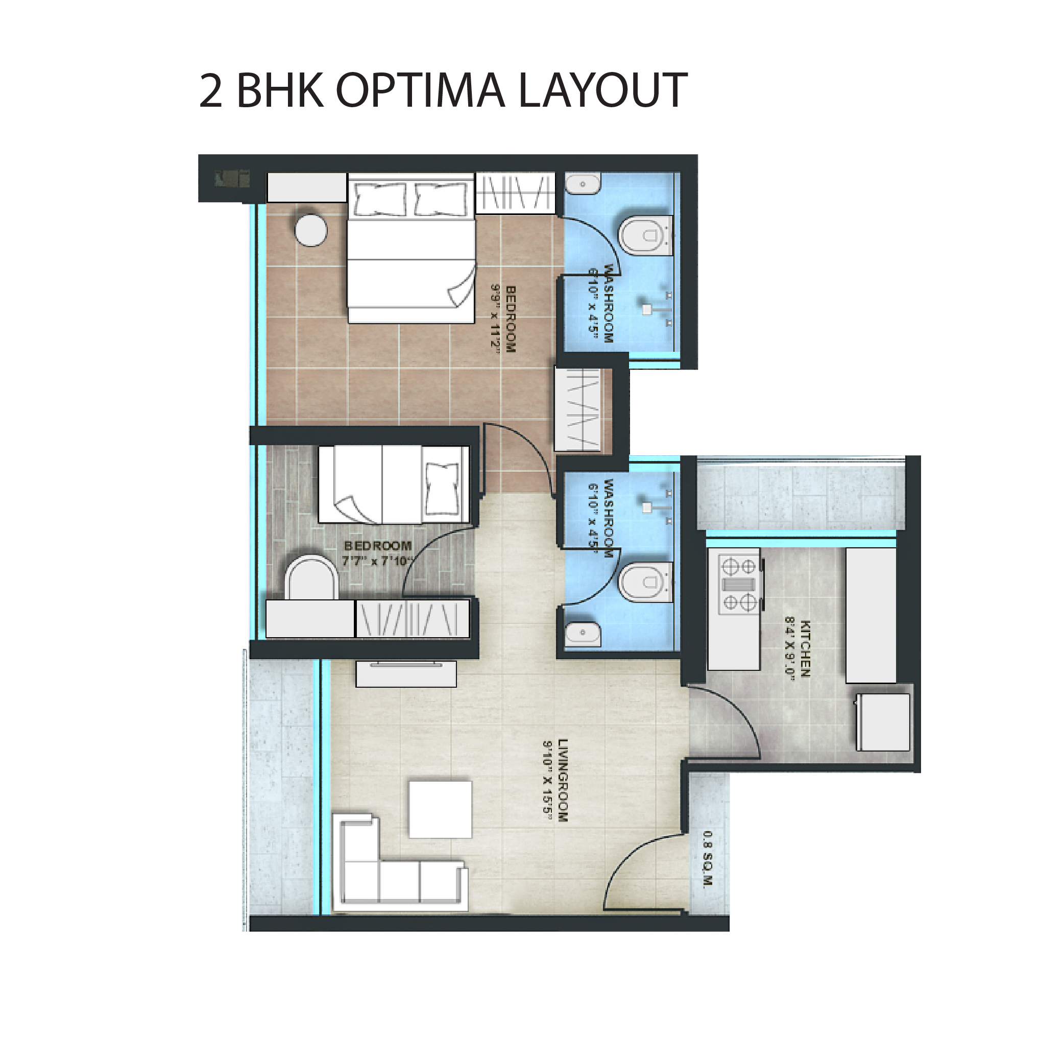 2 BHK Optima
